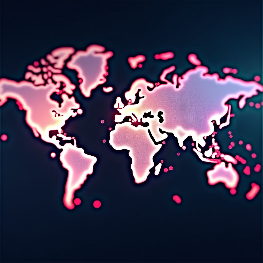 Red global de conexiones simbolizando transacciones.